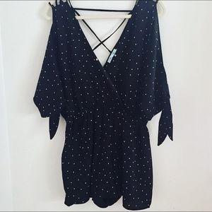 NEW! Black and white polka Dot Romper